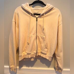 Cream American Eagle zipup size xs